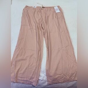 Vanilla Star soft pink linen blend wide leg pants palazzo 3X new beach coverup